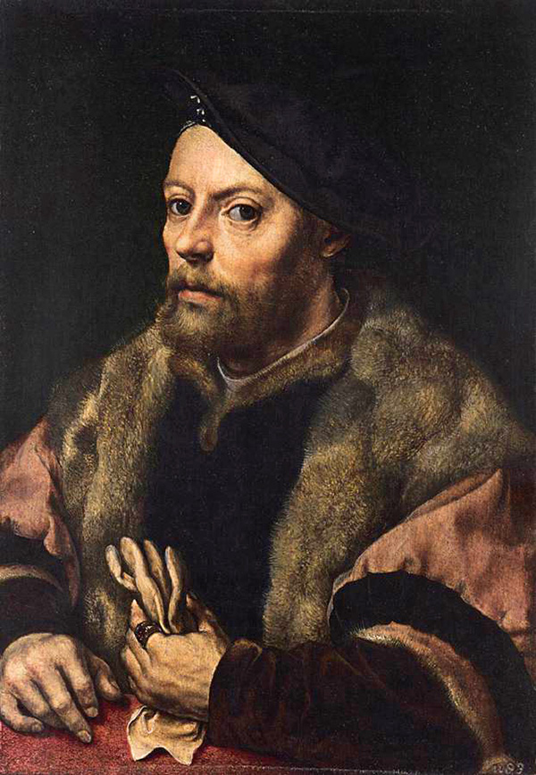 man holding a glove